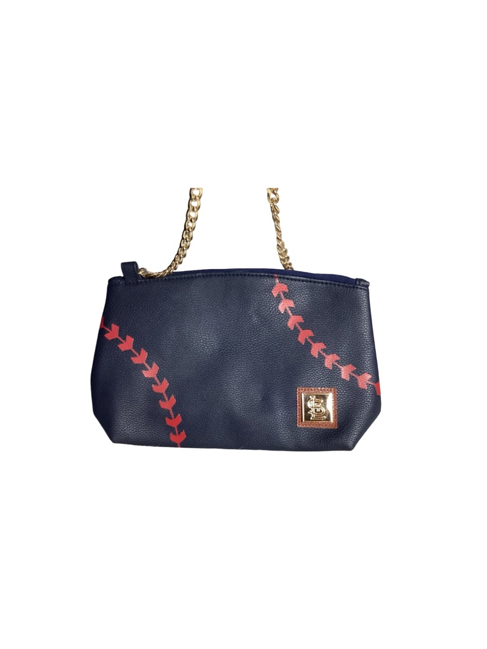 St Louis Cardinals Baseball MLB Faux Leather Chain Strap Crossbody Bag Purse